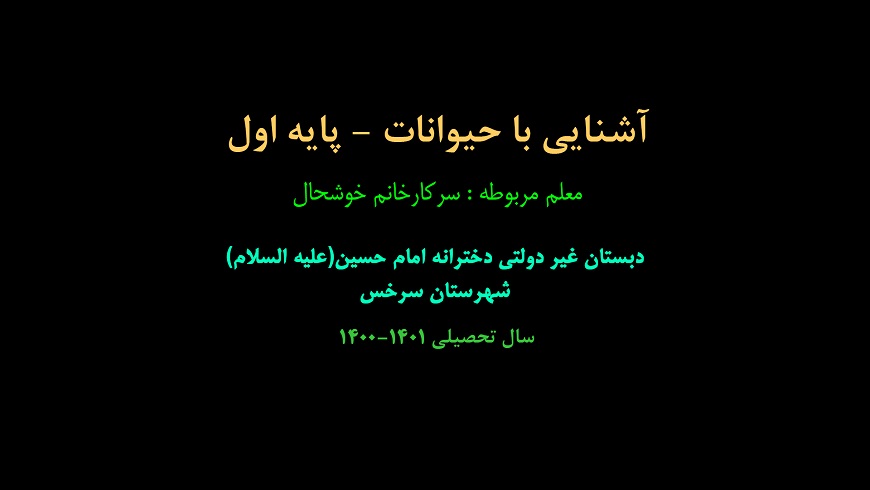 آشنایی با حیوانات