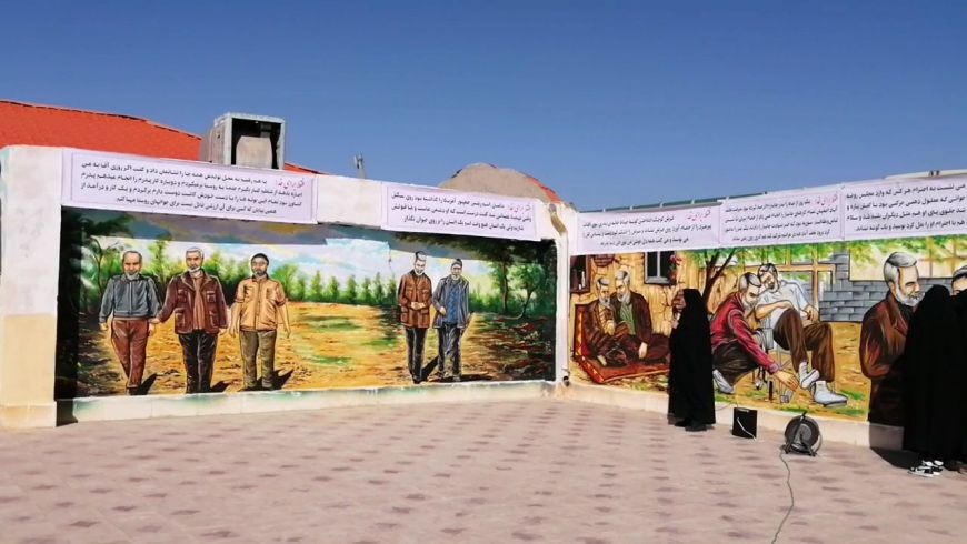 روایتگری دانش آموز عزیزمان در مراسم افتتاحیه دیوارنگاره شخصیت سردار دلها-۴